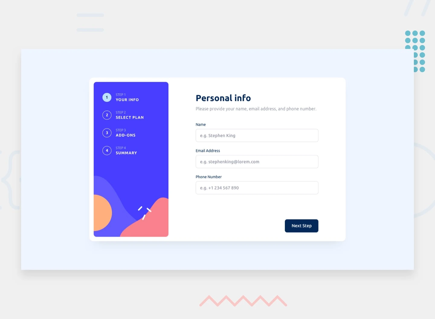 multi page form project